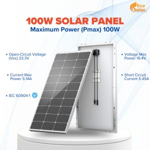100W Monocrystalline Solar Panel
